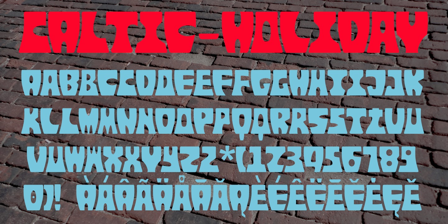 Caltic Holiday Font preview